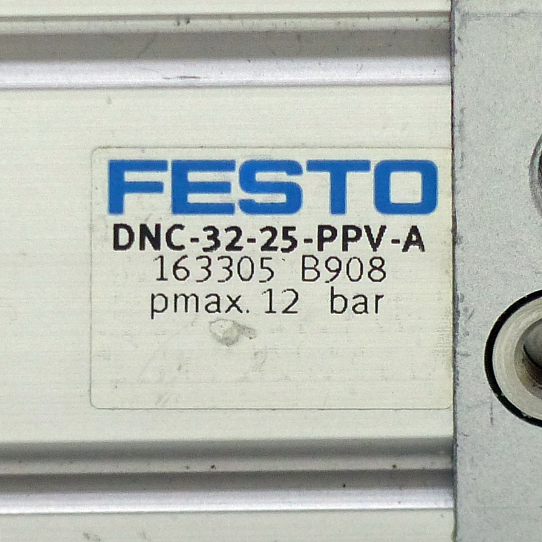 Festo DNC-32-25-PPV-A  163305 Pmax 12bar Pneumatik-Normzylinder used 