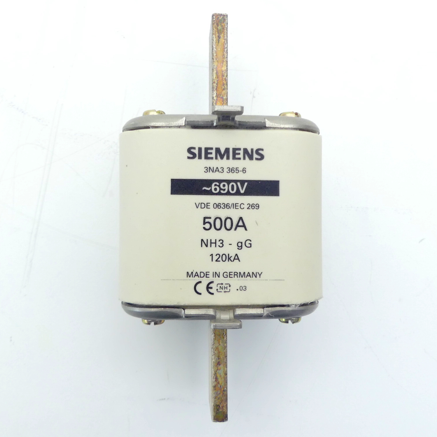 Siemens 3NA3 365 500A NH3 120kA 3 Stück 